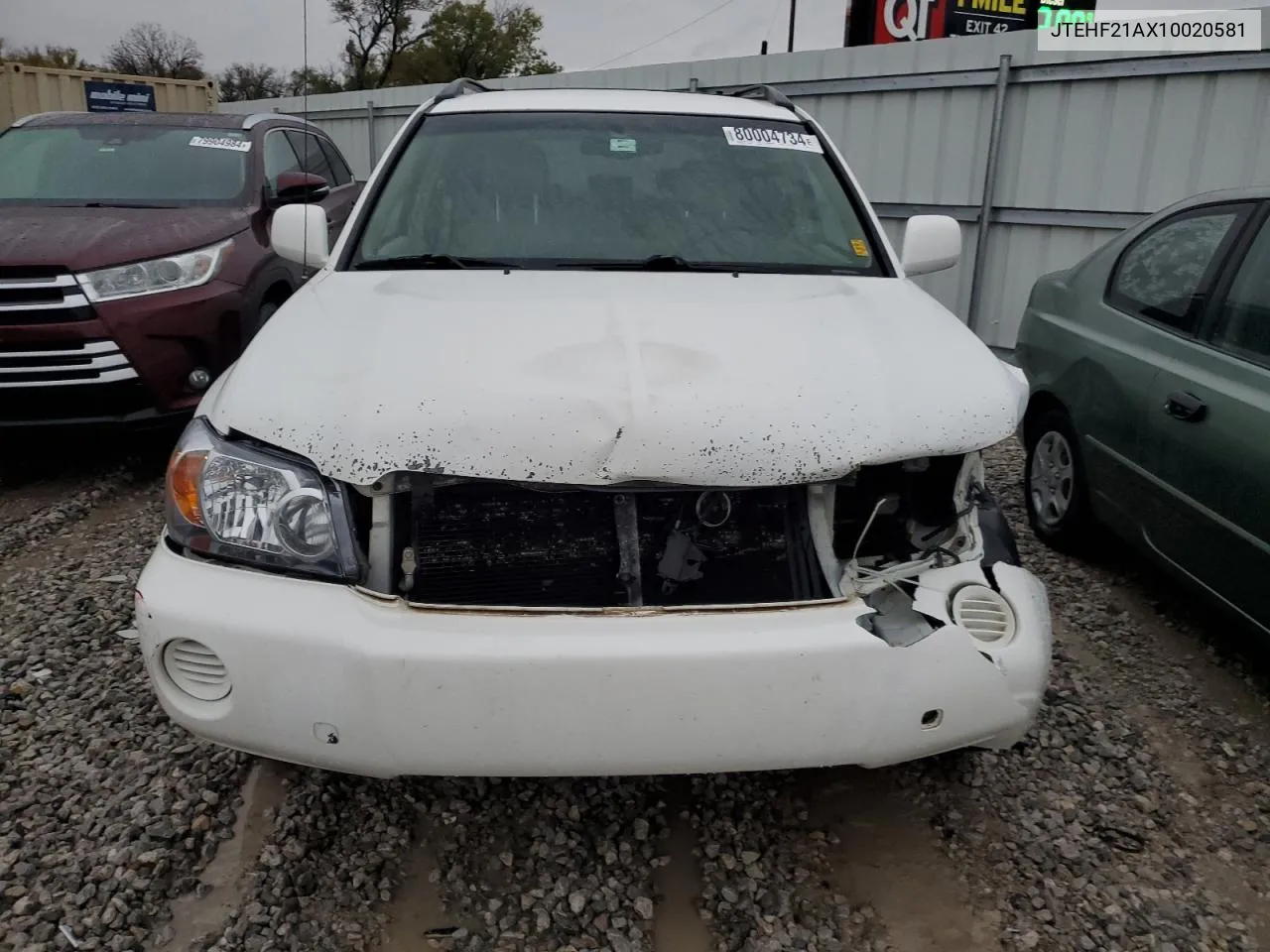 2001 Toyota Highlander VIN: JTEHF21AX10020581 Lot: 80004734