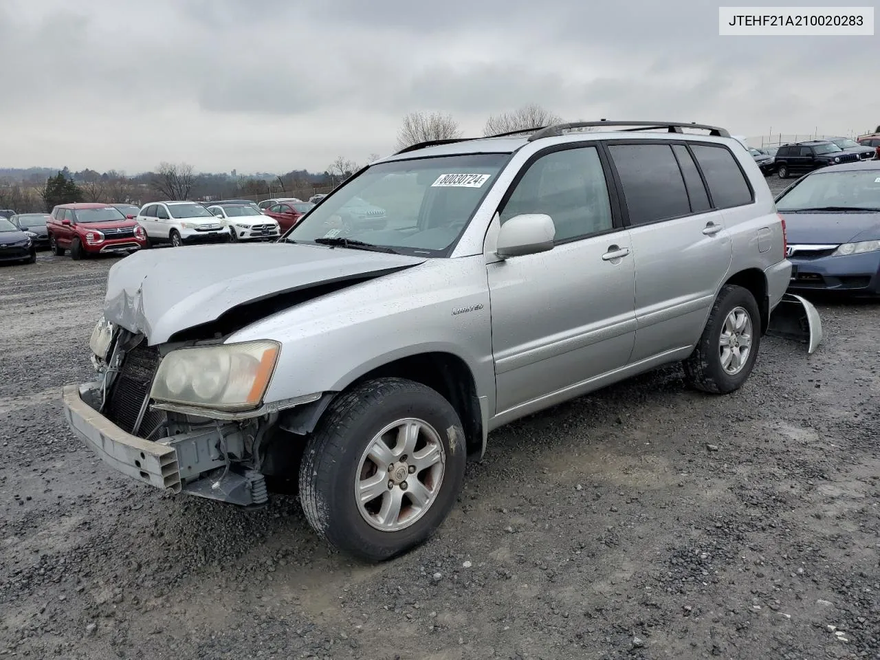 2001 Toyota Highlander VIN: JTEHF21A210020283 Lot: 80030724