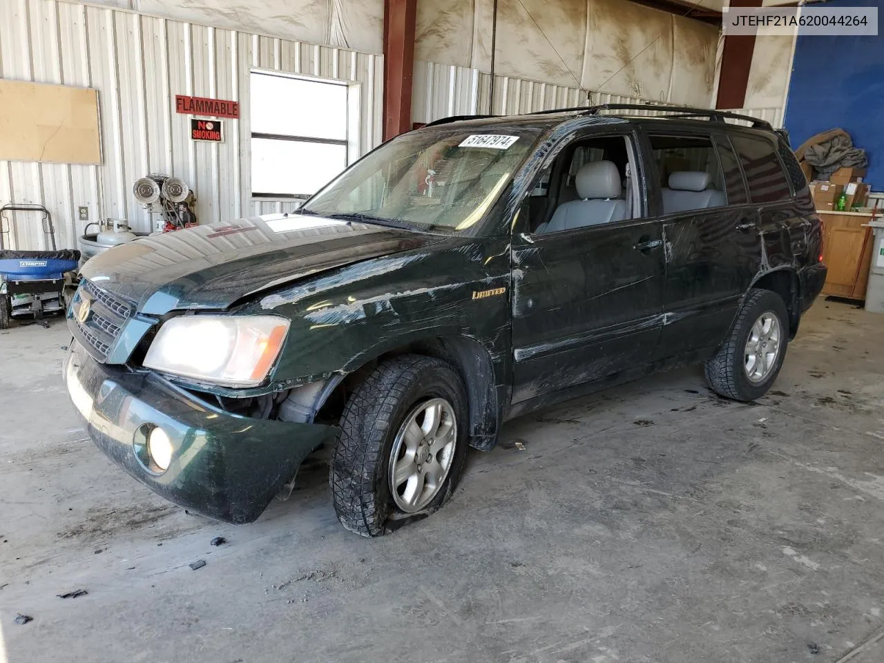 2002 Toyota Highlander Limited VIN: JTEHF21A620044264 Lot: 51647974