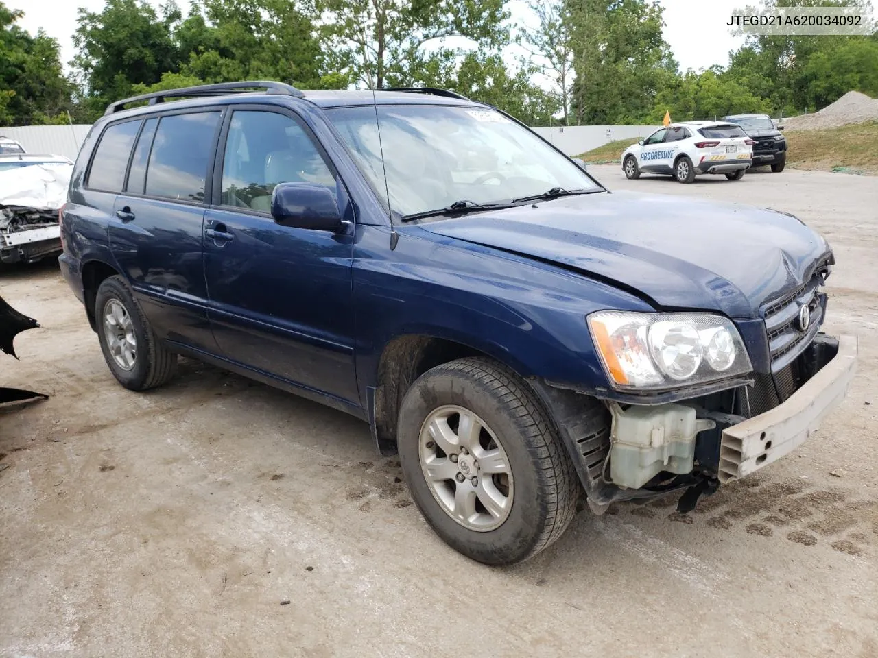 2002 Toyota Highlander VIN: JTEGD21A620034092 Lot: 59693104