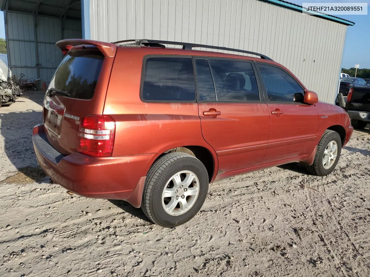 2002 Toyota Highlander Limited VIN: JTEHF21A320089551 Lot: 69381514