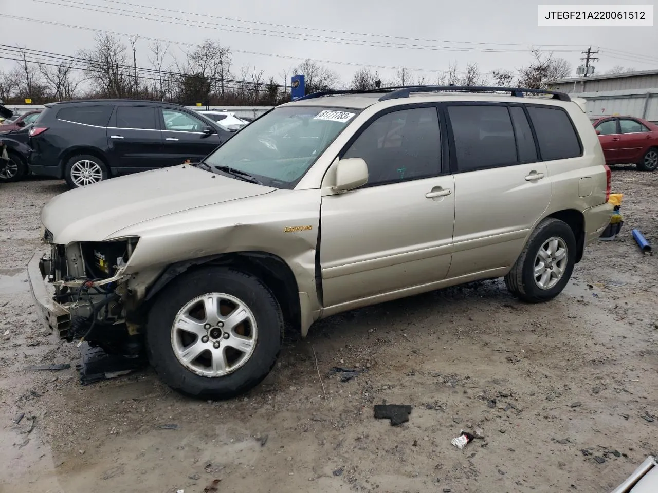 2002 Toyota Highlander Limited VIN: JTEGF21A220061512 Lot: 70462164