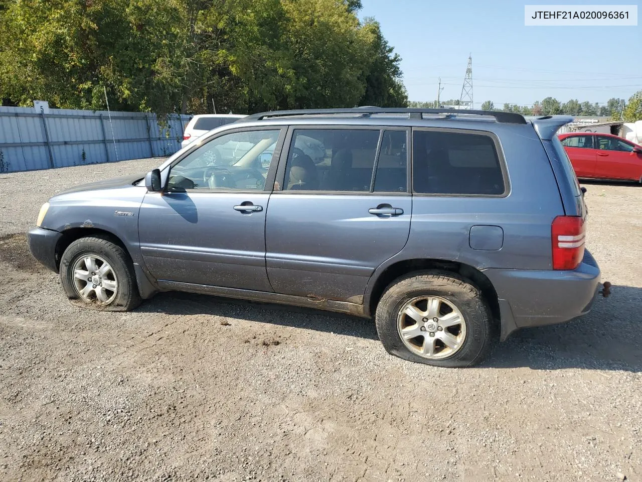 2002 Toyota Highlander Limited VIN: JTEHF21A020096361 Lot: 72404204