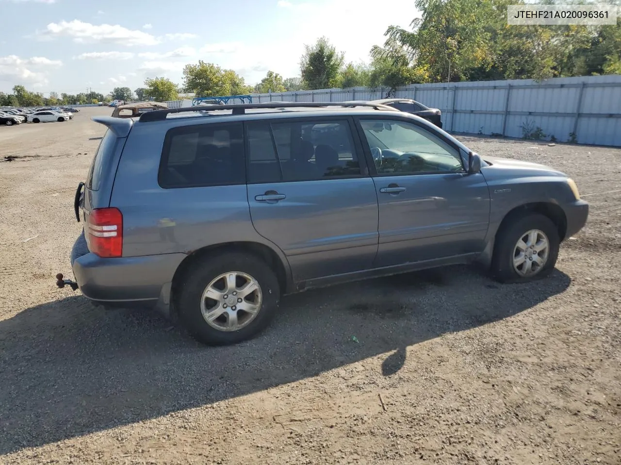 2002 Toyota Highlander Limited VIN: JTEHF21A020096361 Lot: 72404204