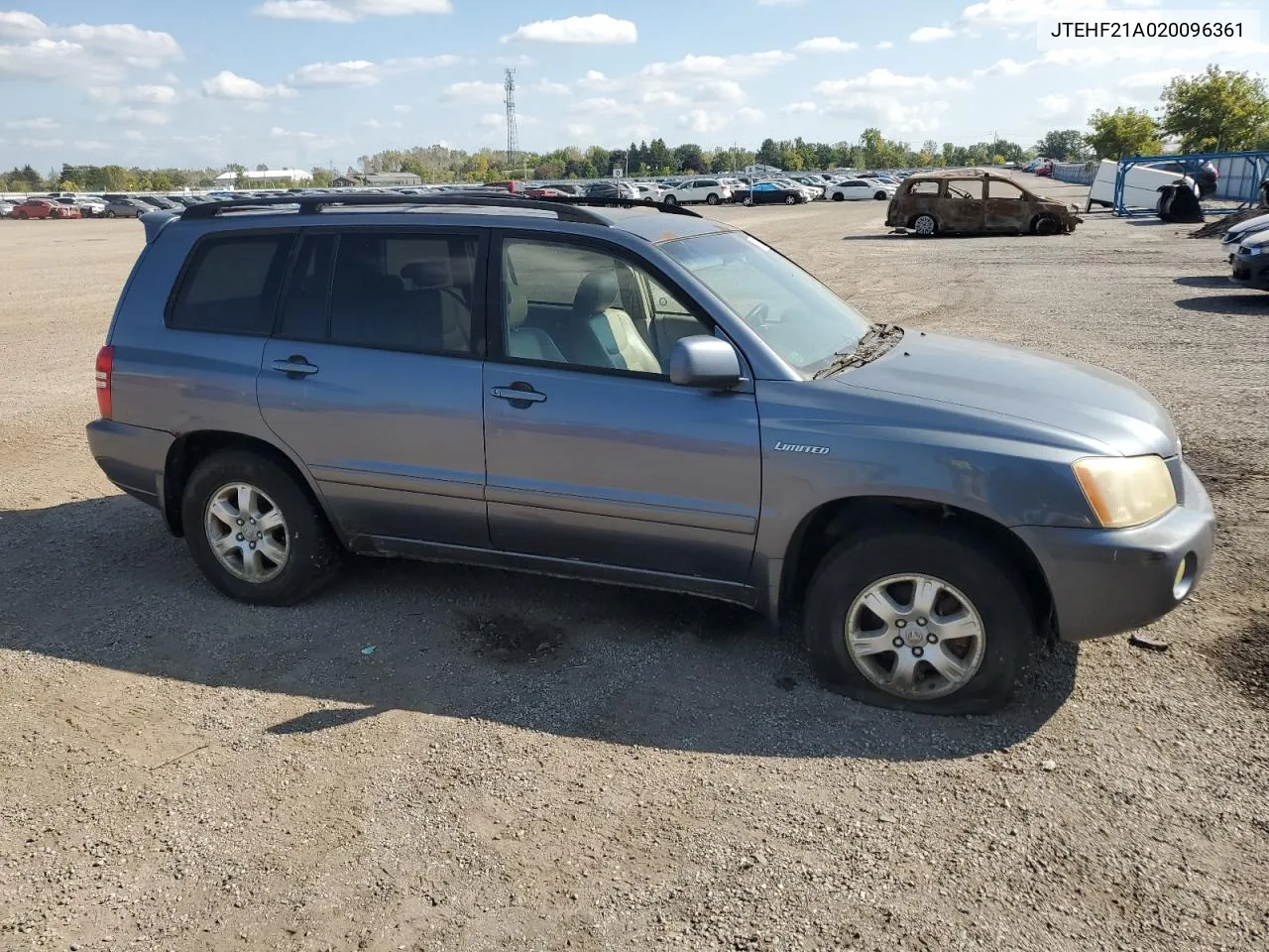 2002 Toyota Highlander Limited VIN: JTEHF21A020096361 Lot: 72404204