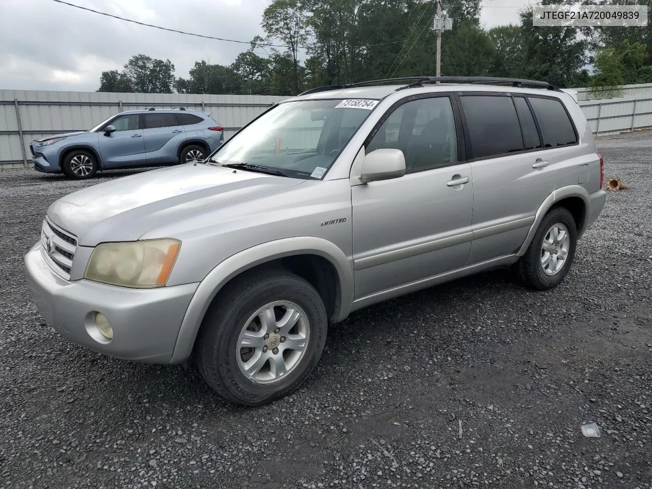 2002 Toyota Highlander Limited VIN: JTEGF21A720049839 Lot: 73158754