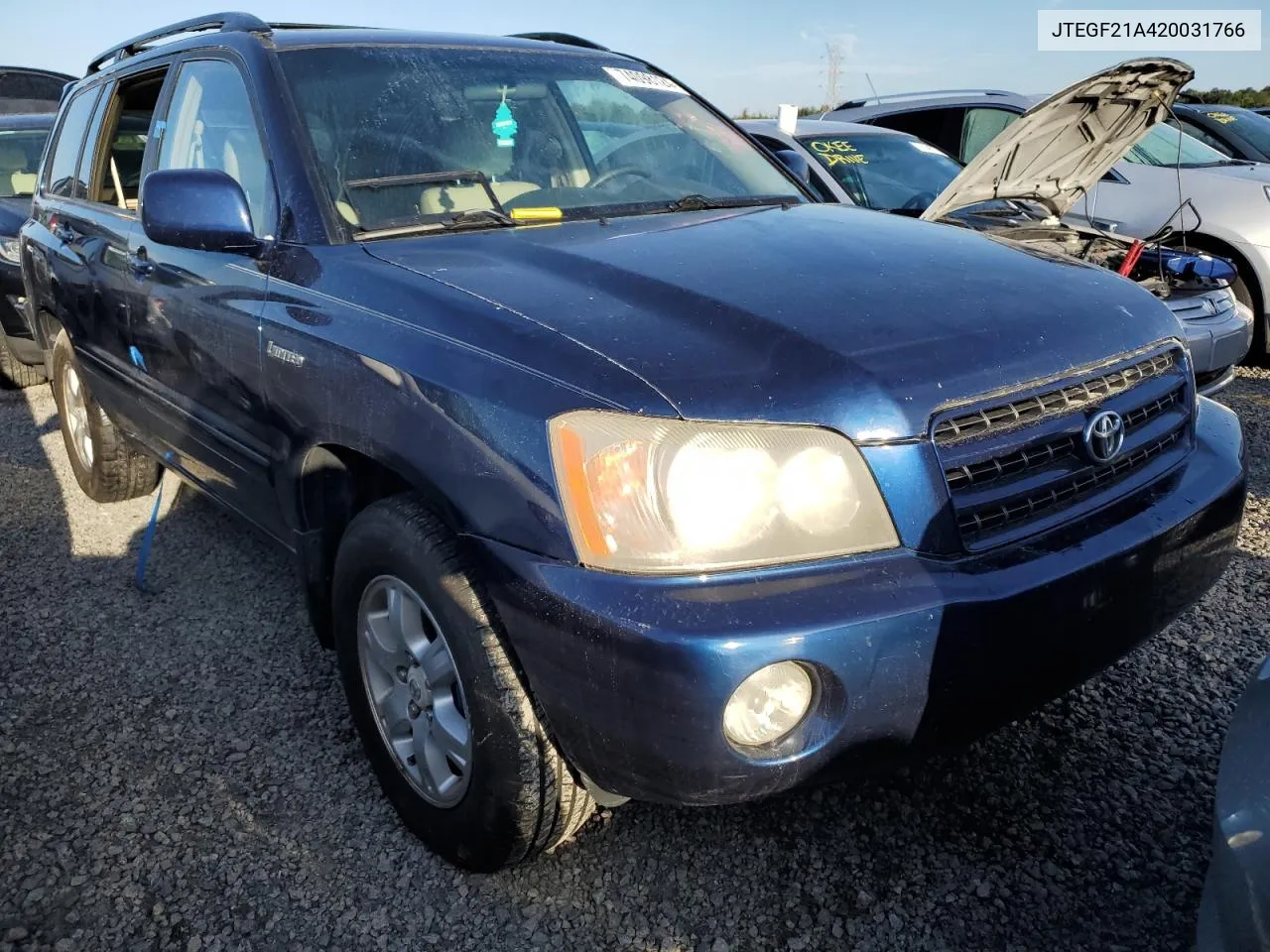 2002 Toyota Highlander Limited VIN: JTEGF21A420031766 Lot: 74098124