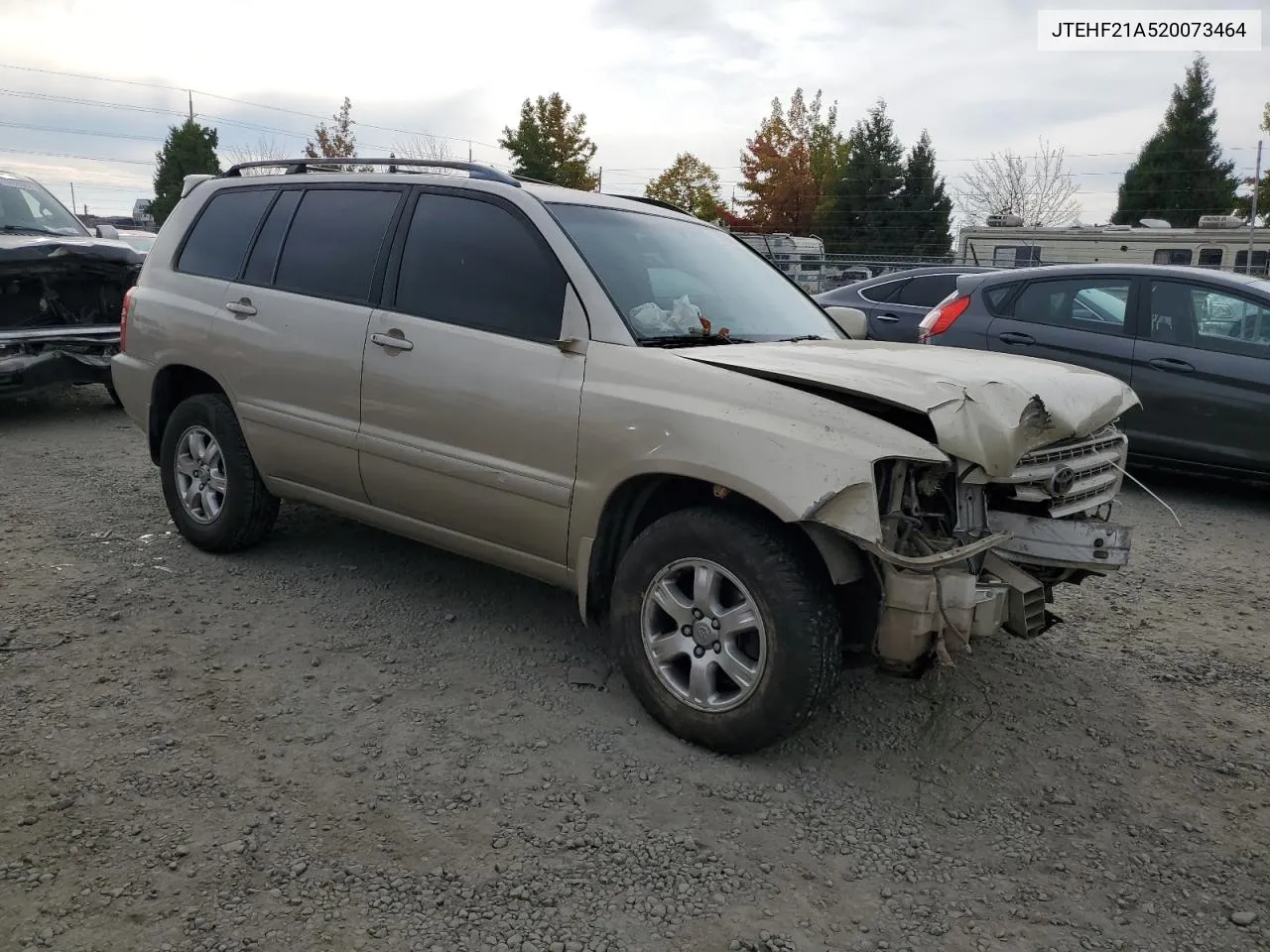 2002 Toyota Highlander Limited VIN: JTEHF21A520073464 Lot: 75708334