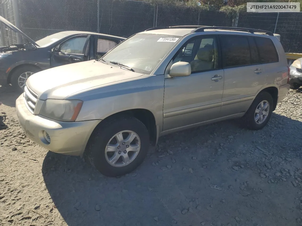 2002 Toyota Highlander Limited VIN: JTEHF21A920047479 Lot: 77894134