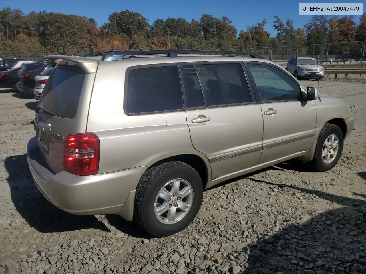 2002 Toyota Highlander Limited VIN: JTEHF21A920047479 Lot: 77894134