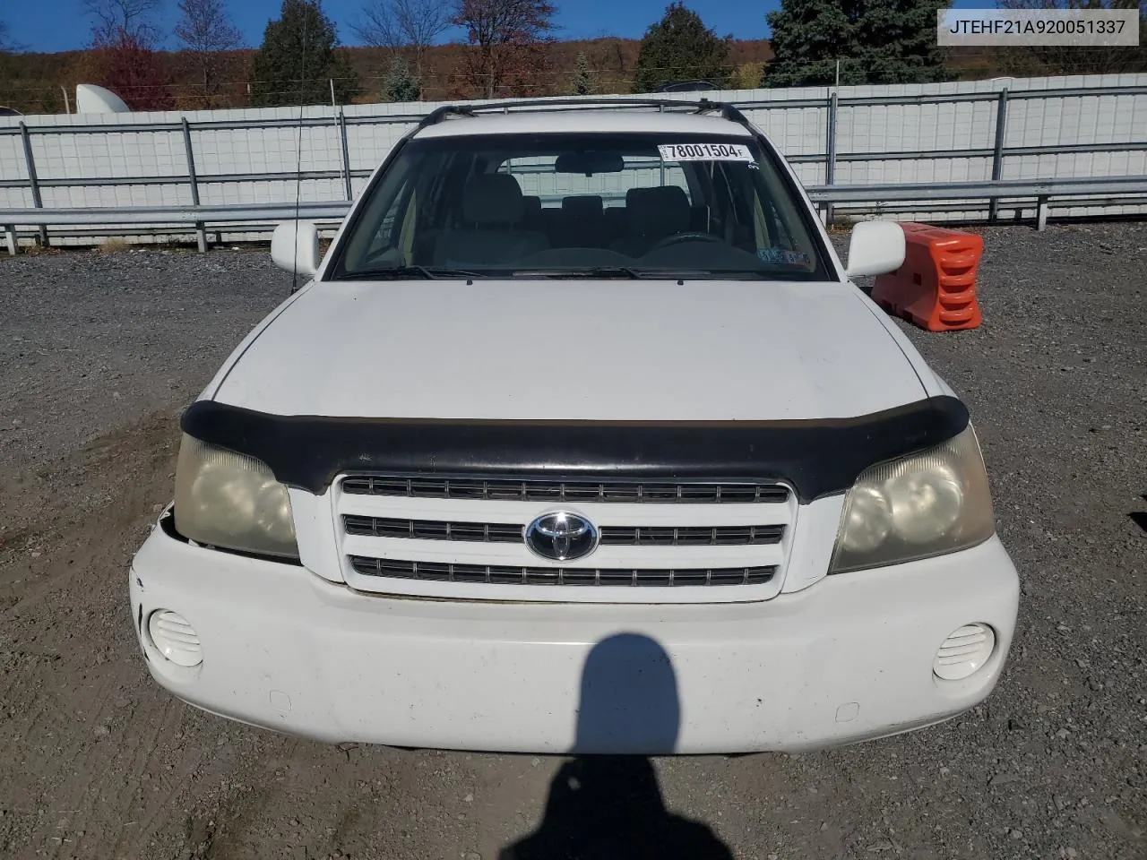 2002 Toyota Highlander Limited VIN: JTEHF21A920051337 Lot: 78001504