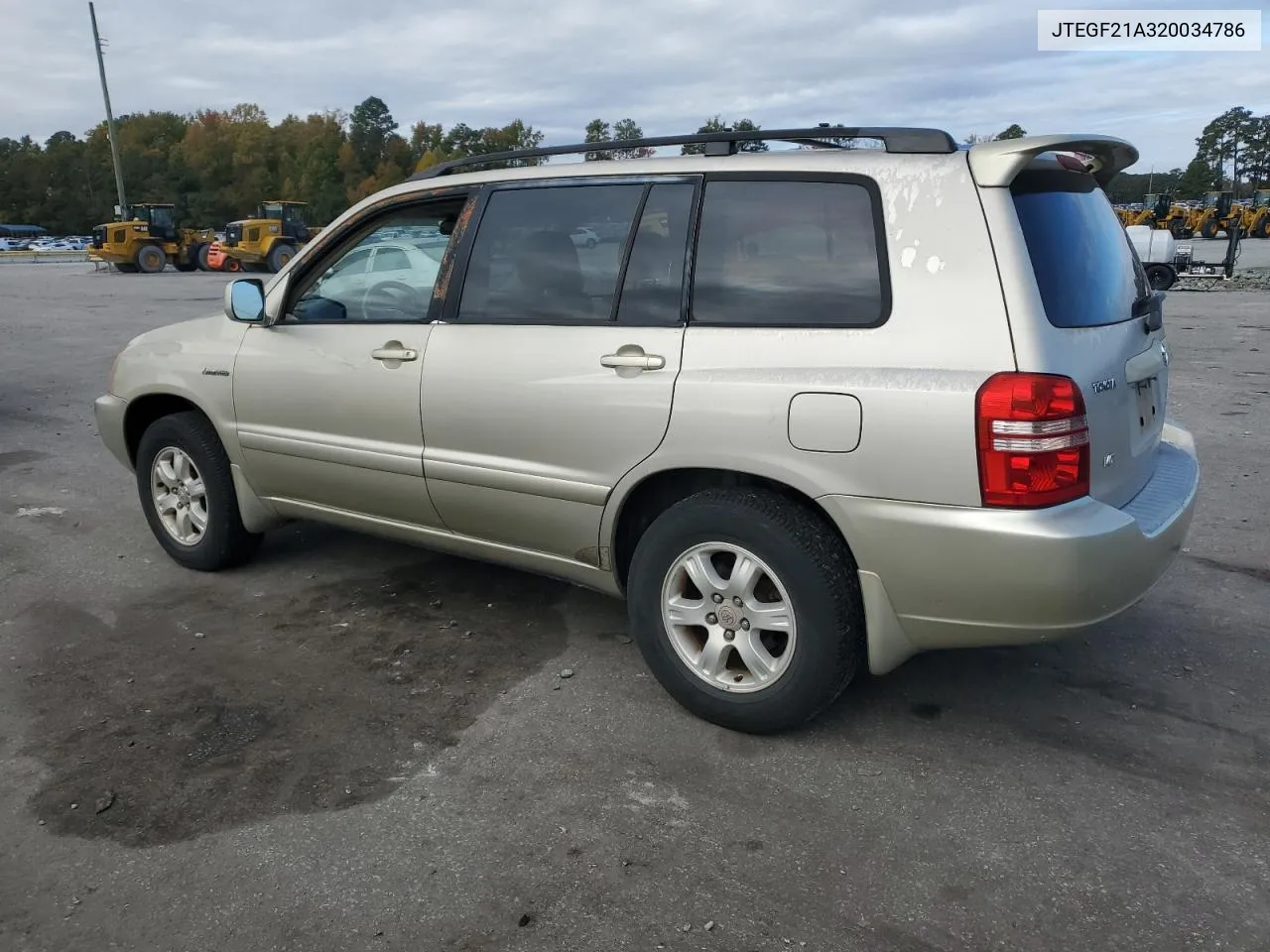 2002 Toyota Highlander Limited VIN: JTEGF21A320034786 Lot: 78061474