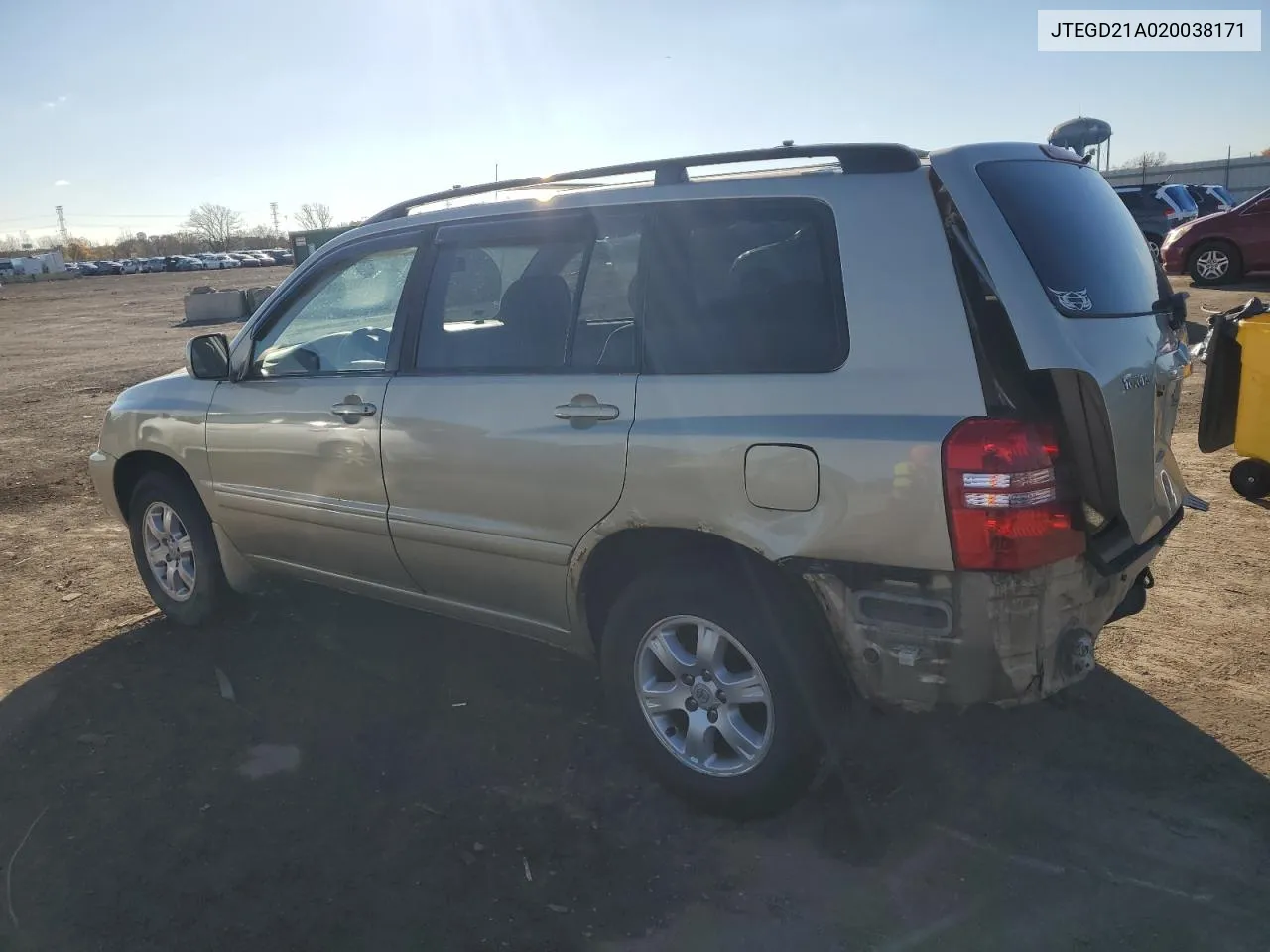 2002 Toyota Highlander VIN: JTEGD21A020038171 Lot: 78531004