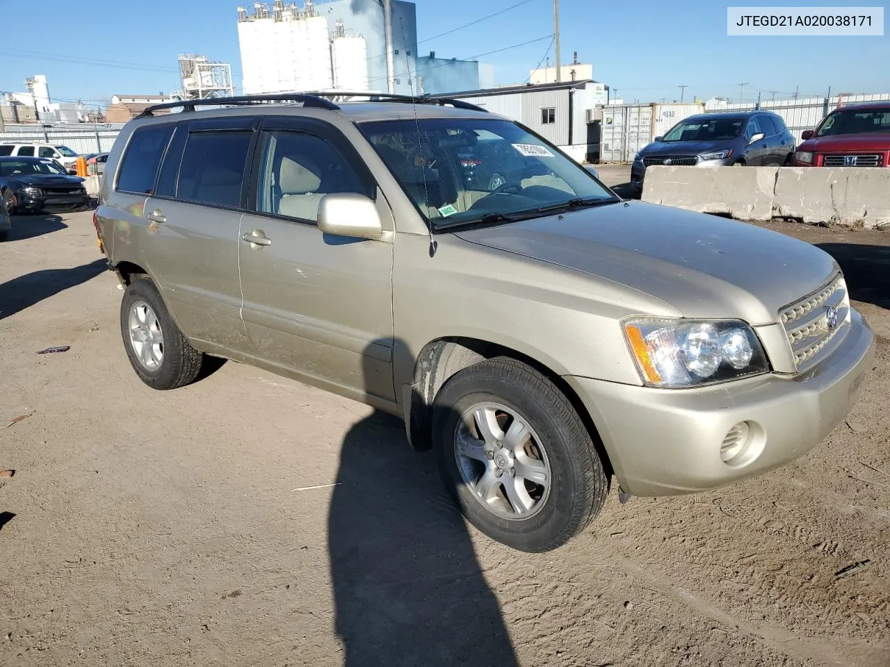 2002 Toyota Highlander VIN: JTEGD21A020038171 Lot: 78531004