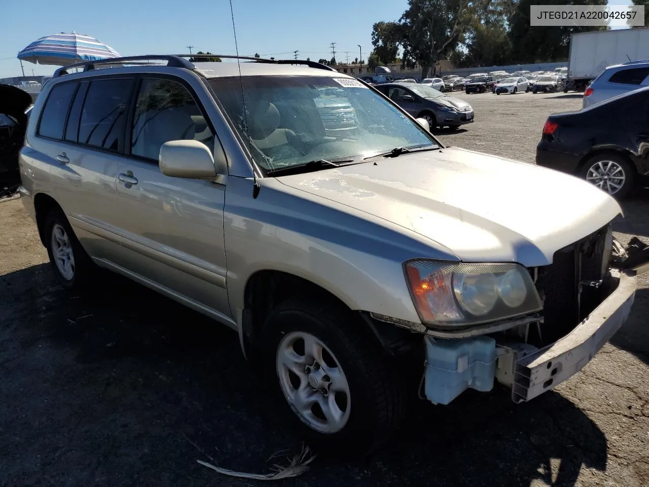 2002 Toyota Highlander VIN: JTEGD21A220042657 Lot: 80050194