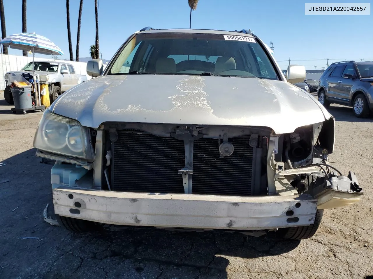 2002 Toyota Highlander VIN: JTEGD21A220042657 Lot: 80050194