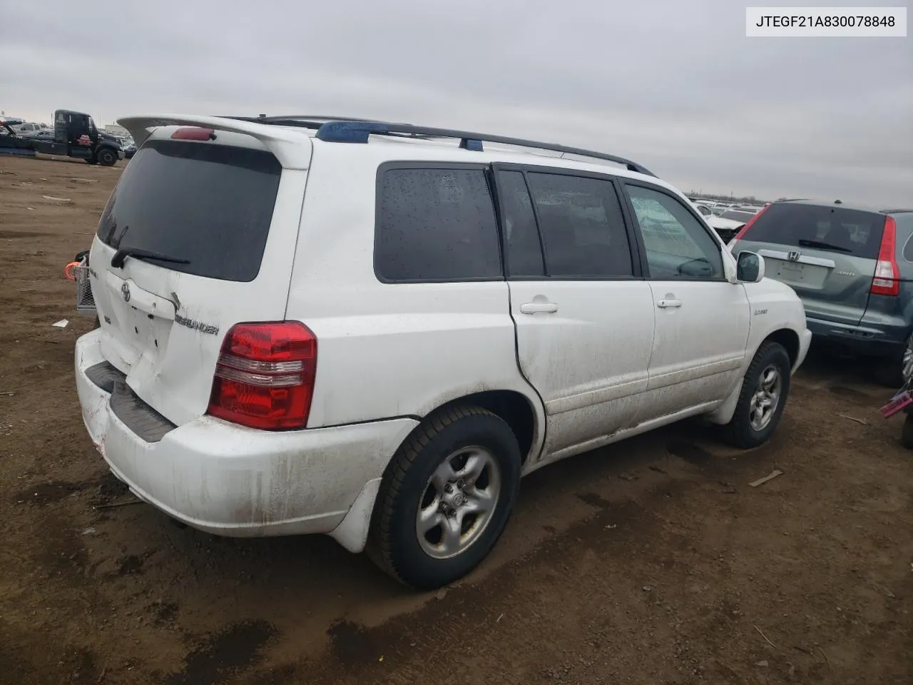 2003 Toyota Highlander Limited VIN: JTEGF21A830078848 Lot: 46051624