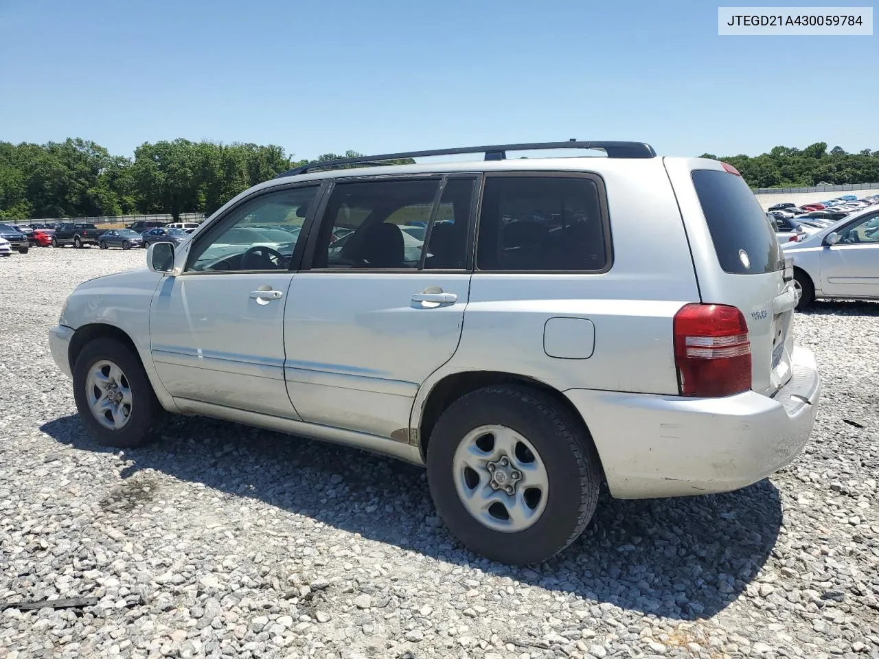 2003 Toyota Highlander VIN: JTEGD21A430059784 Lot: 56416924