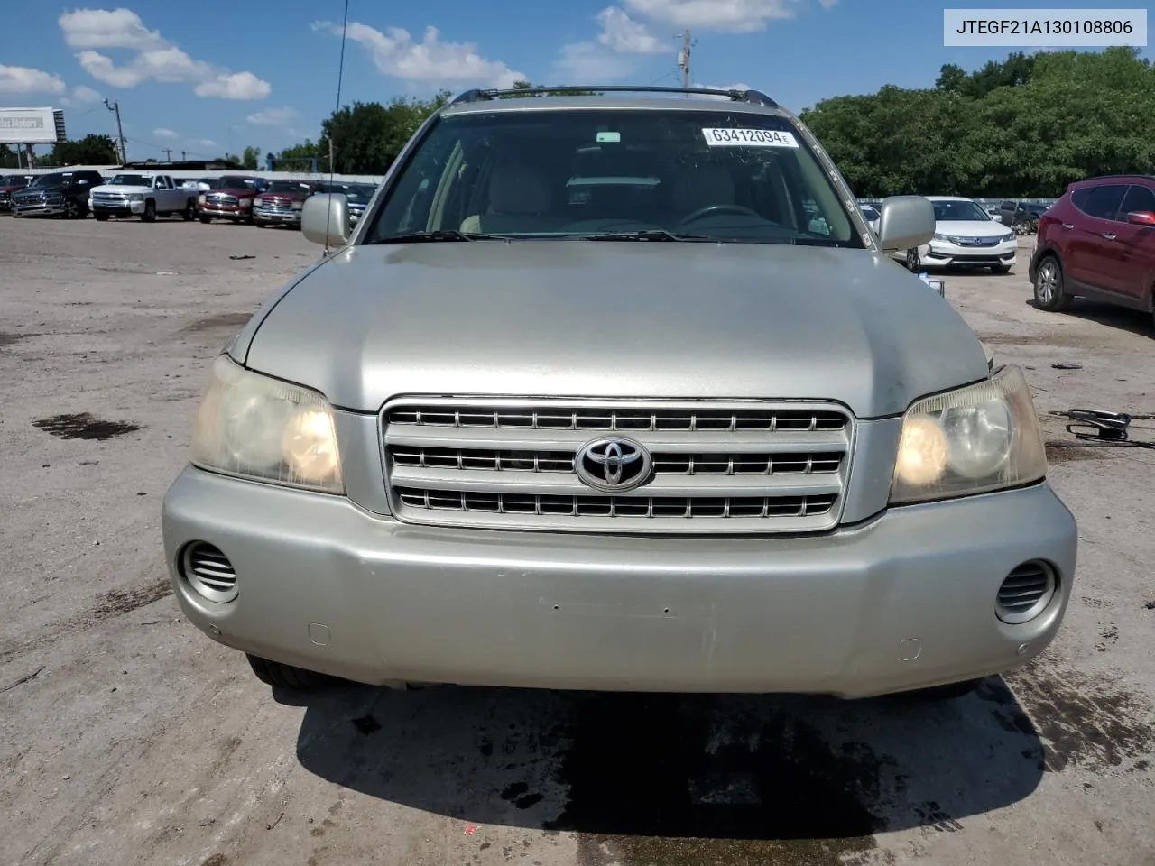 2003 Toyota Highlander Limited VIN: JTEGF21A130108806 Lot: 63412094