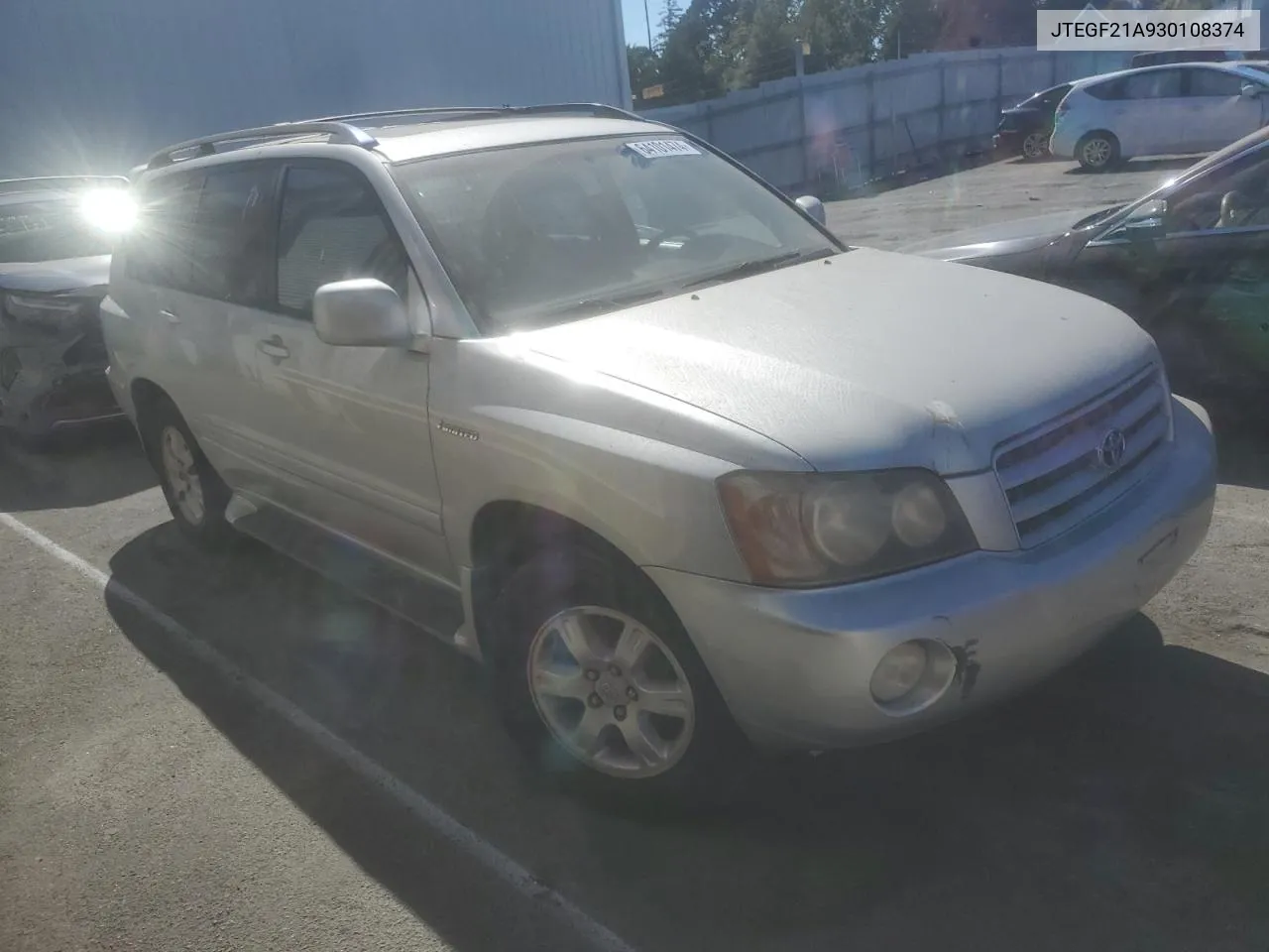 2003 Toyota Highlander Limited VIN: JTEGF21A930108374 Lot: 64101474