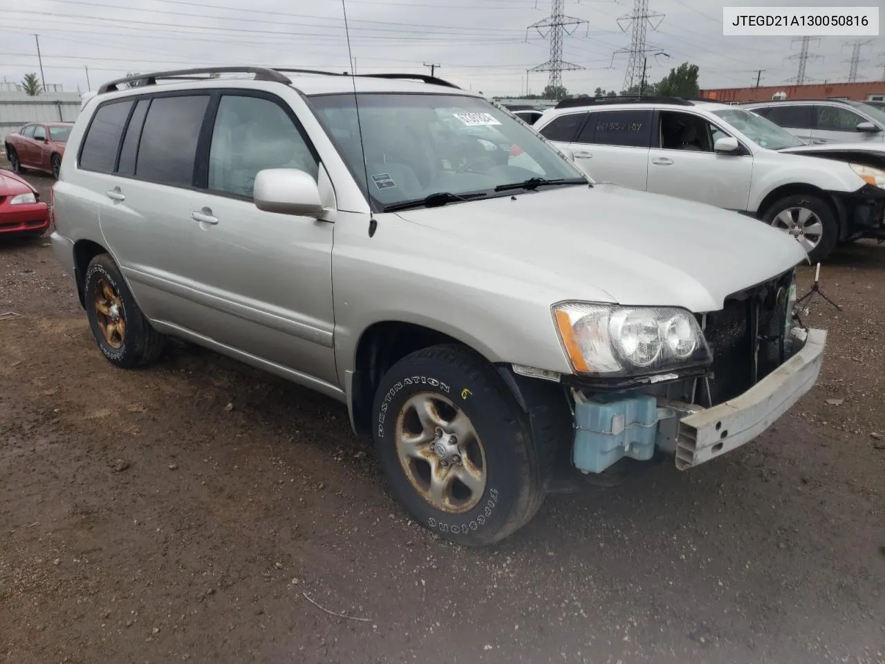 2003 Toyota Highlander VIN: JTEGD21A130050816 Lot: 67391824