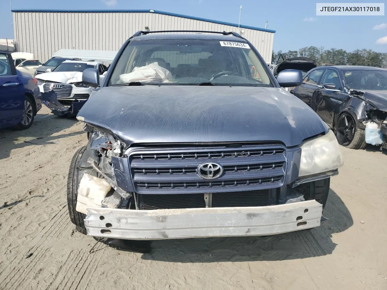 2003 Toyota Highlander Limited VIN: JTEGF21AX30117018 Lot: 67875634