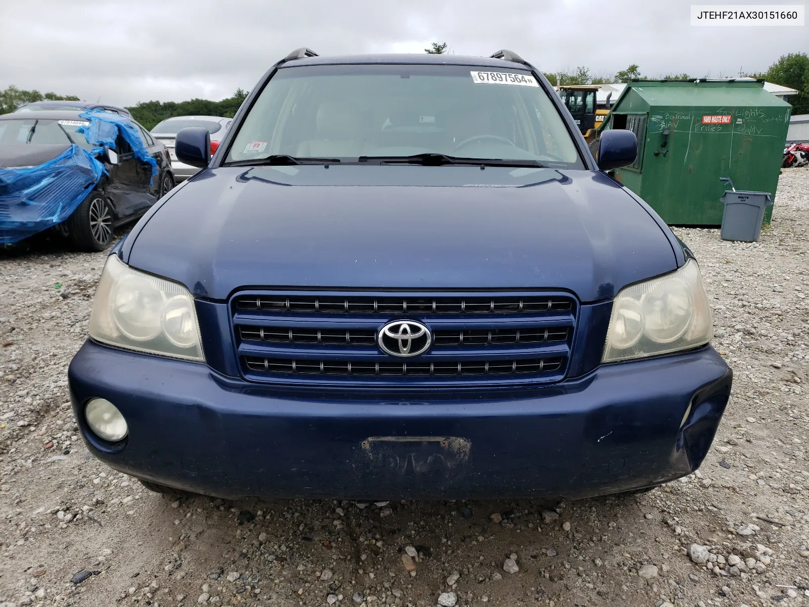 2003 Toyota Highlander Limited VIN: JTEHF21AX30151660 Lot: 67897564