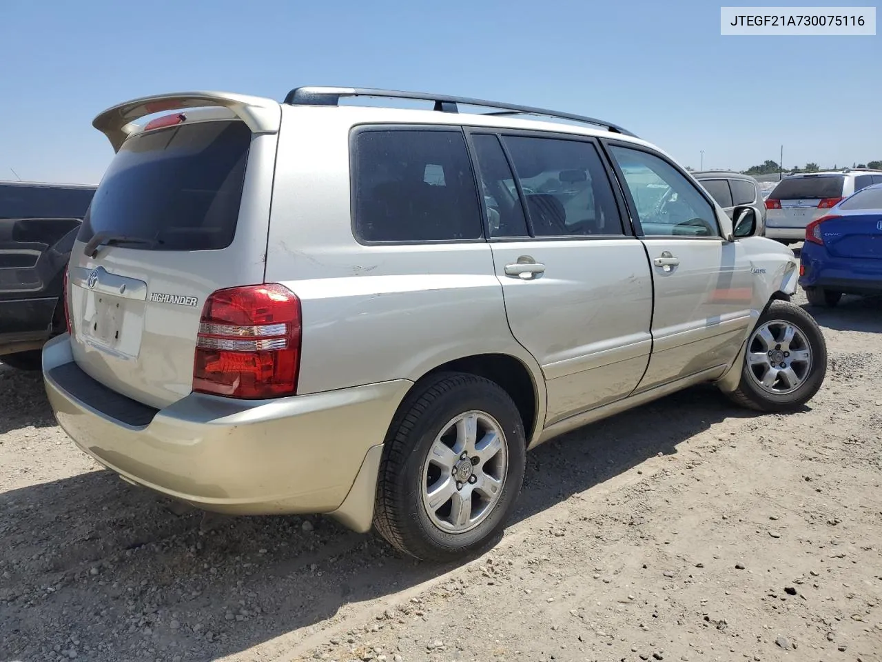 2003 Toyota Highlander Limited VIN: JTEGF21A730075116 Lot: 68537584