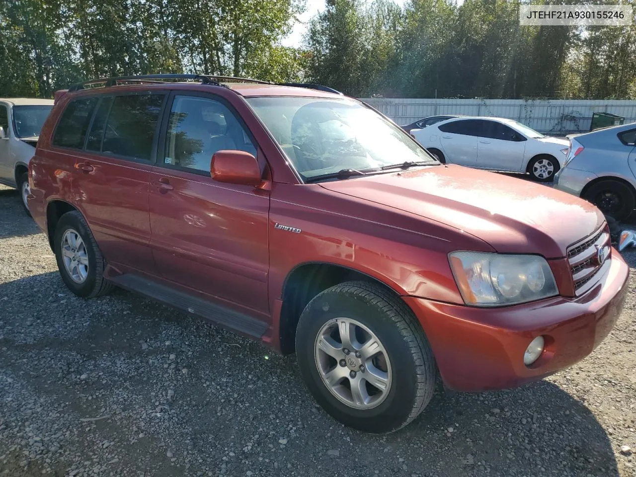 2003 Toyota Highlander Limited VIN: JTEHF21A930155246 Lot: 69339524