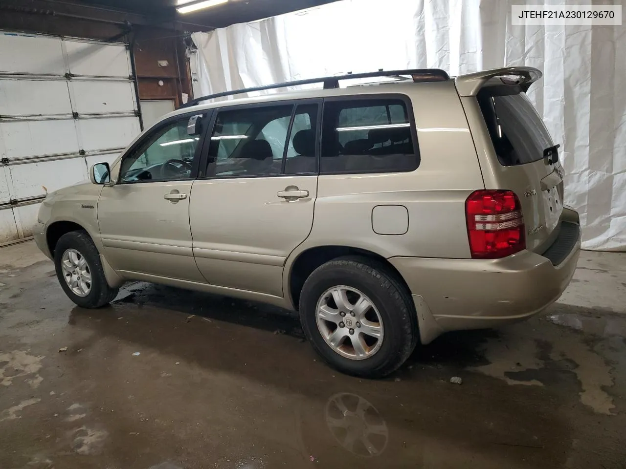 2003 Toyota Highlander Limited VIN: JTEHF21A230129670 Lot: 69394244