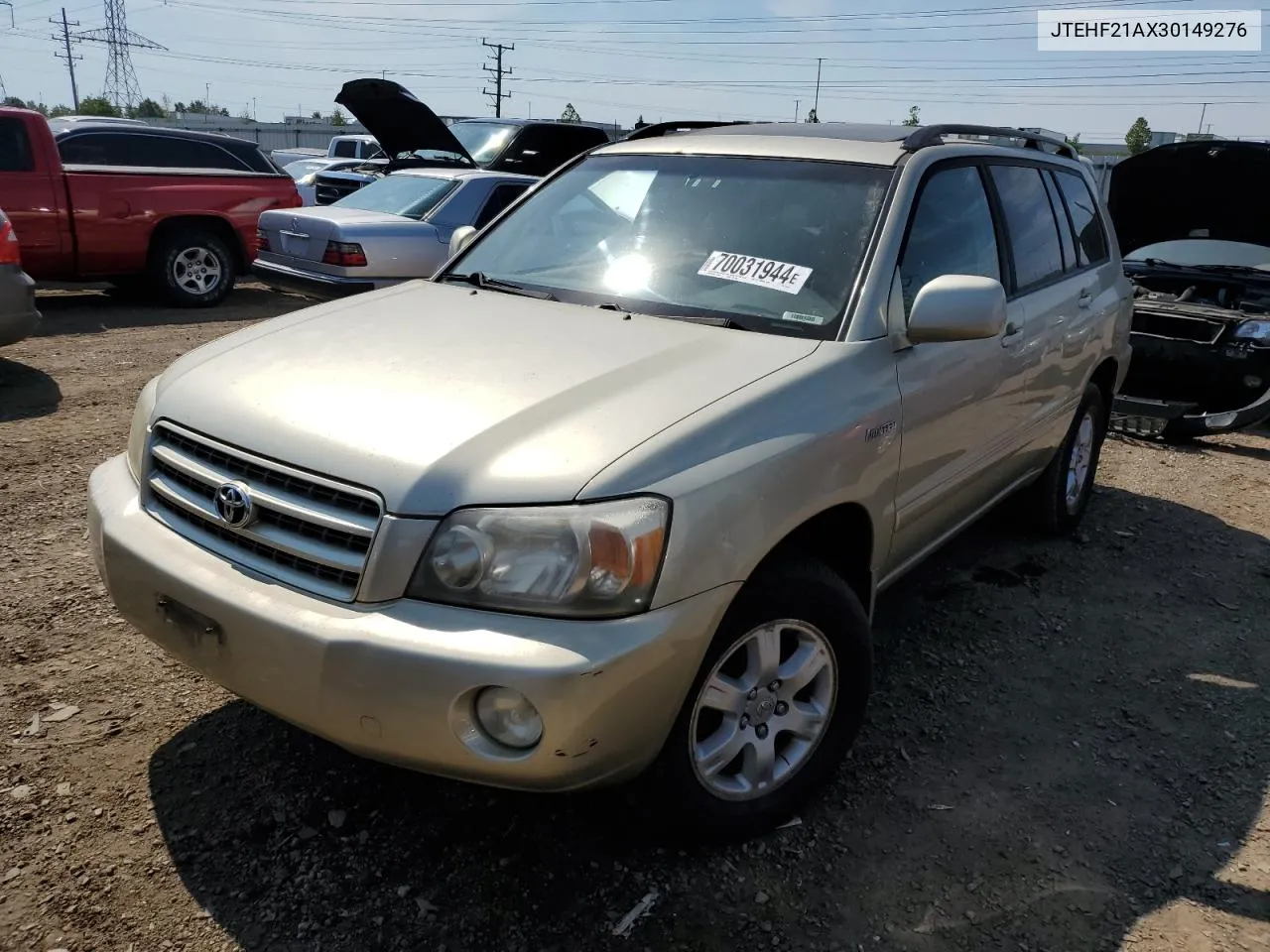 2003 Toyota Highlander Limited VIN: JTEHF21AX30149276 Lot: 70031944