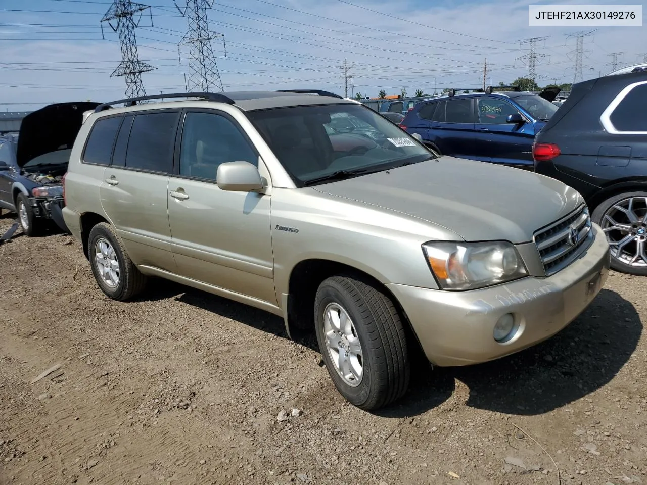 2003 Toyota Highlander Limited VIN: JTEHF21AX30149276 Lot: 70031944