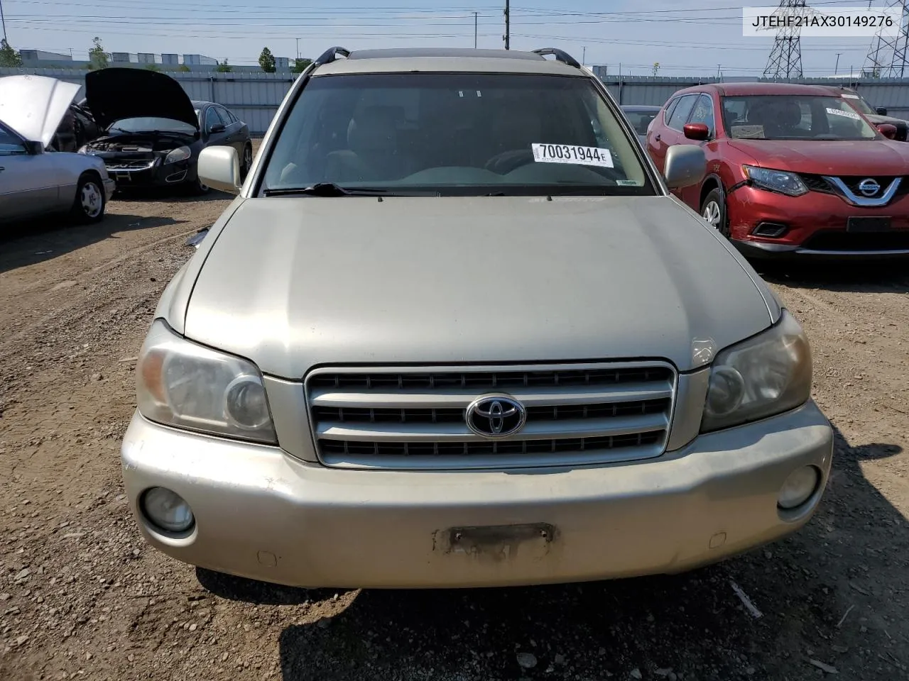 2003 Toyota Highlander Limited VIN: JTEHF21AX30149276 Lot: 70031944