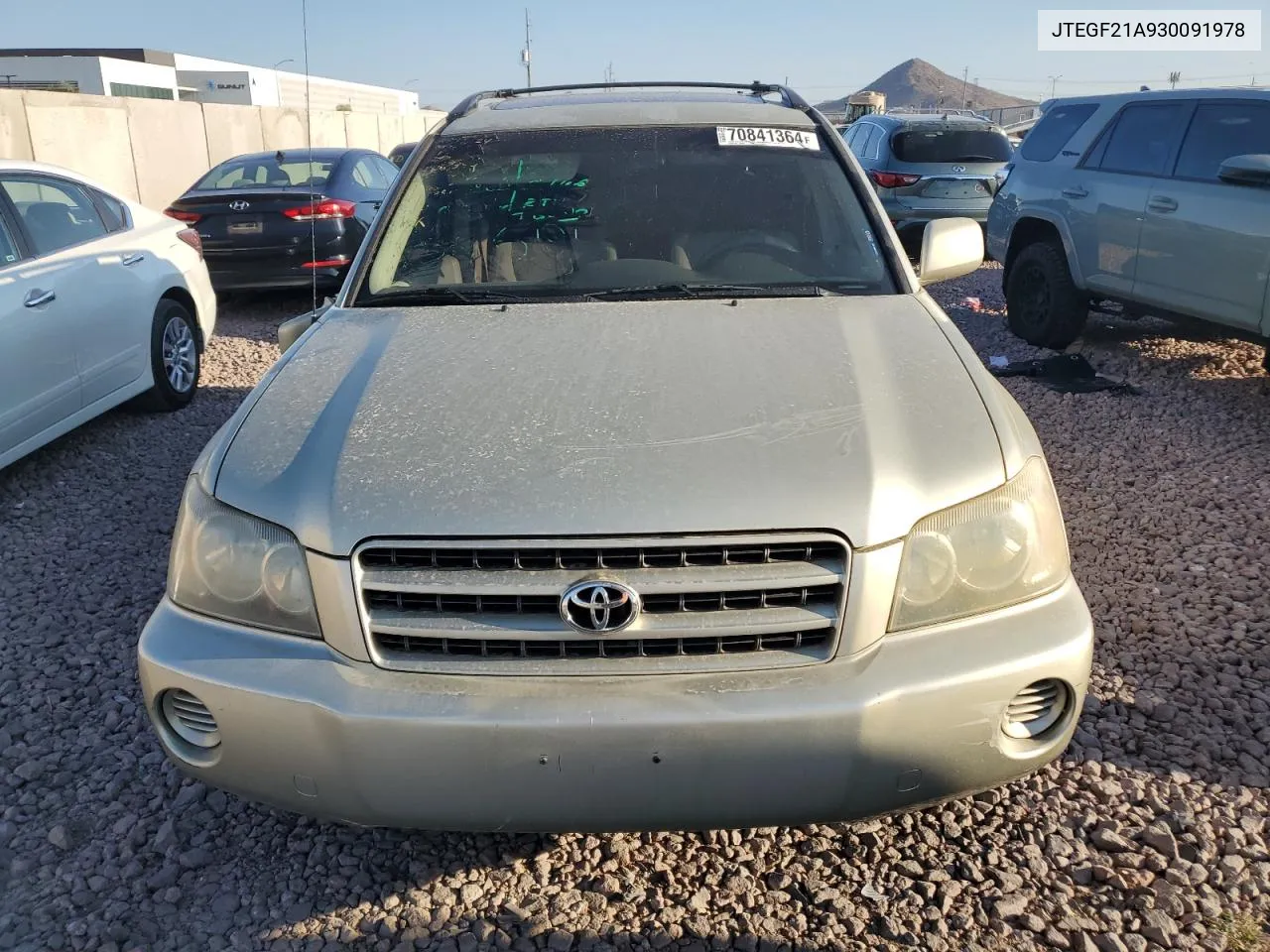 2003 Toyota Highlander Limited VIN: JTEGF21A930091978 Lot: 70841364