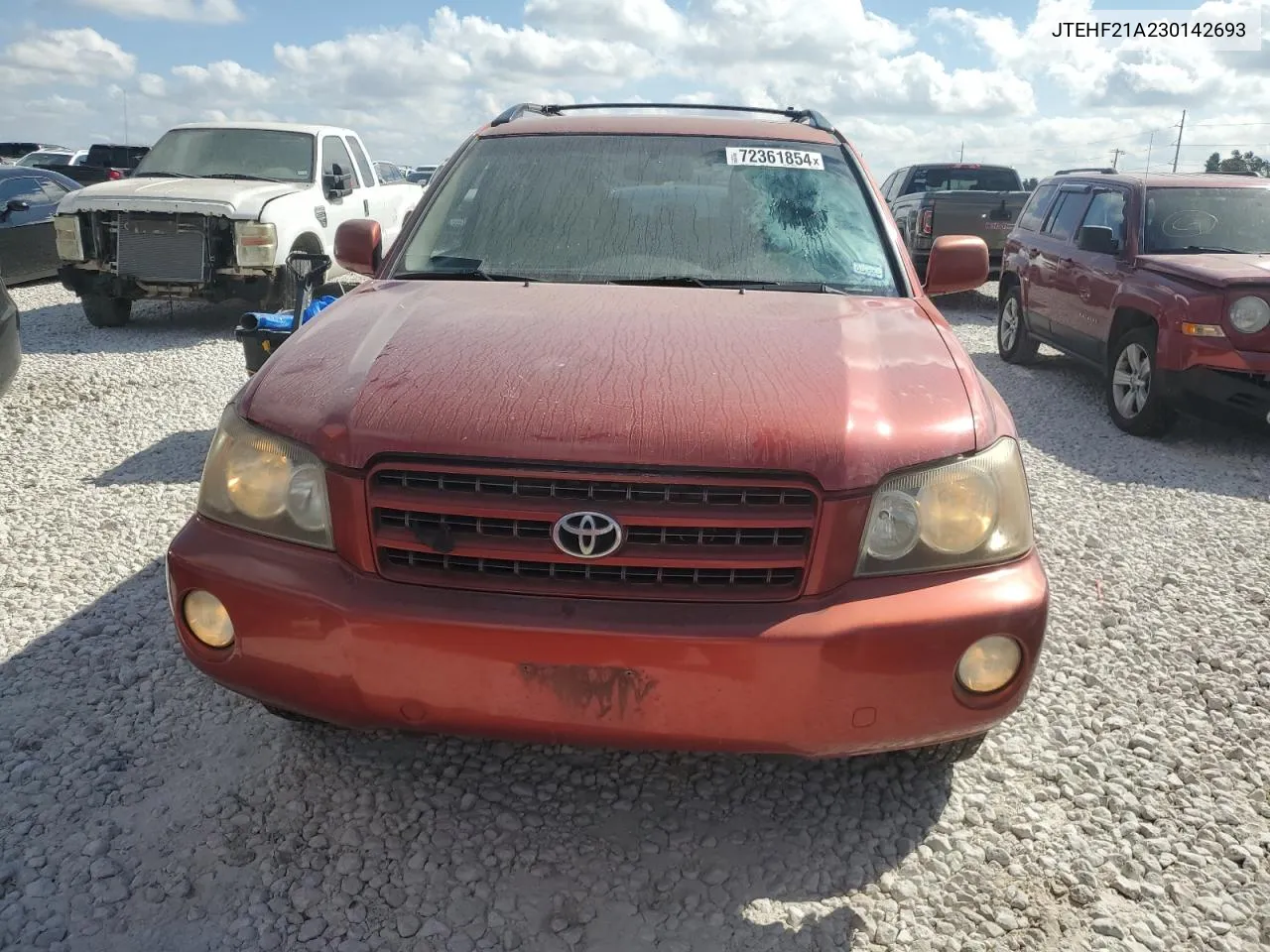 2003 Toyota Highlander Limited VIN: JTEHF21A230142693 Lot: 72361854