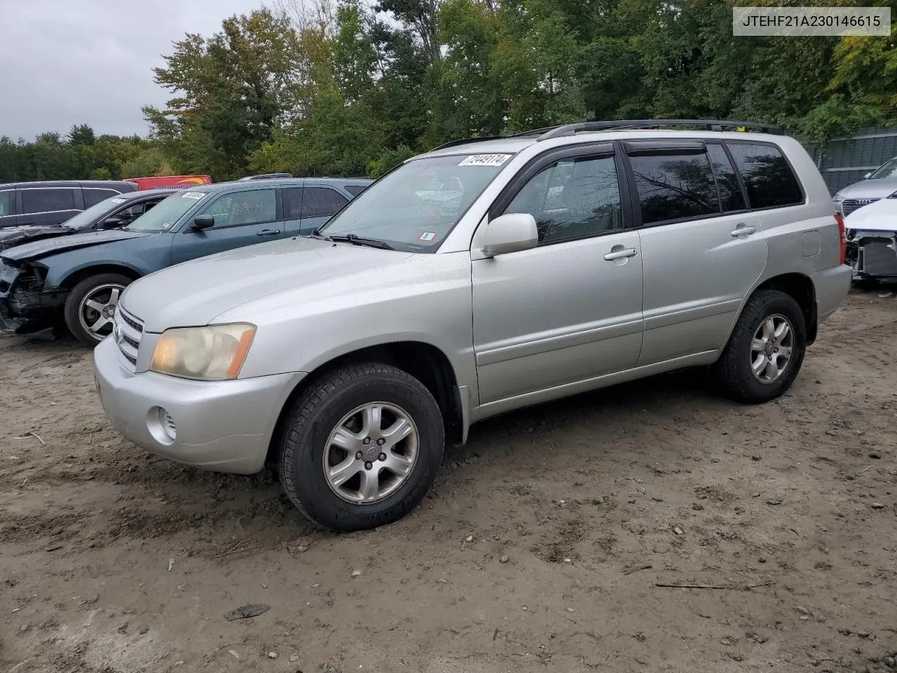 2003 Toyota Highlander Limited VIN: JTEHF21A230146615 Lot: 72449174