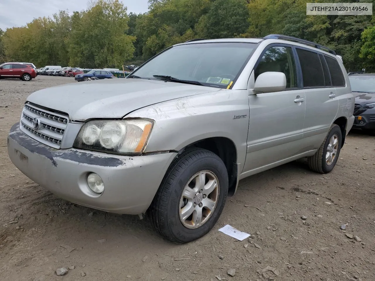 2003 Toyota Highlander Limited VIN: JTEHF21A230149546 Lot: 72743694