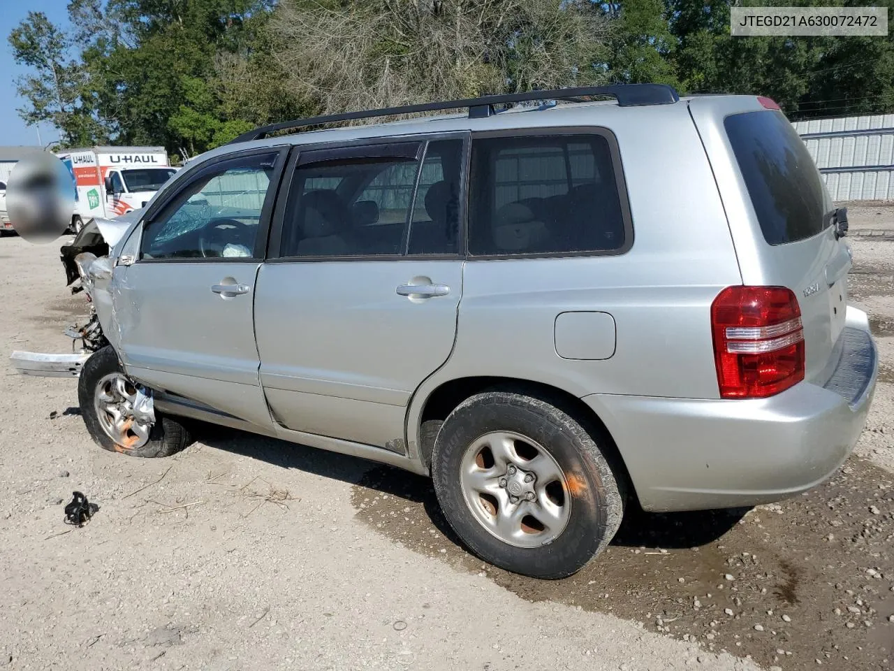 2003 Toyota Highlander VIN: JTEGD21A630072472 Lot: 73711524