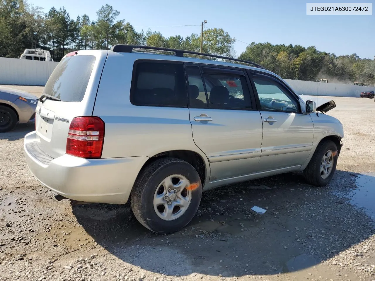 2003 Toyota Highlander VIN: JTEGD21A630072472 Lot: 73711524