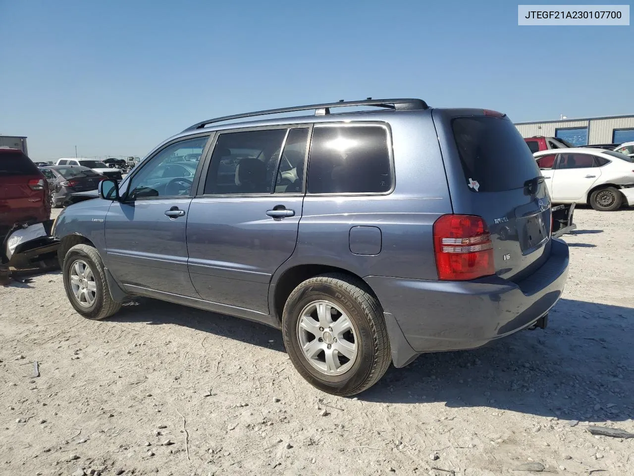 2003 Toyota Highlander Limited VIN: JTEGF21A230107700 Lot: 74078254