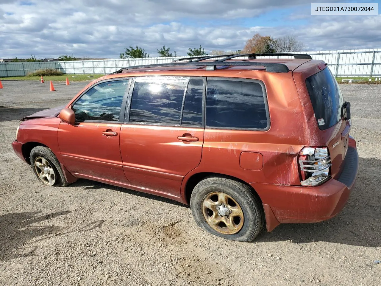 2003 Toyota Highlander VIN: JTEGD21A730072044 Lot: 75209944