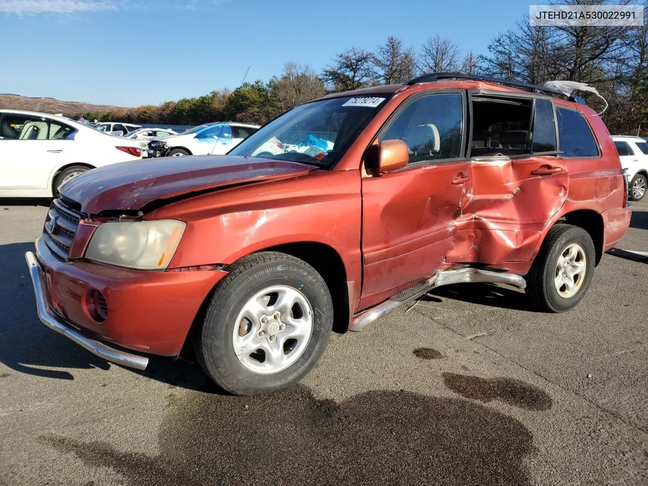 JTEHD21A530022991 2003 Toyota Highlander