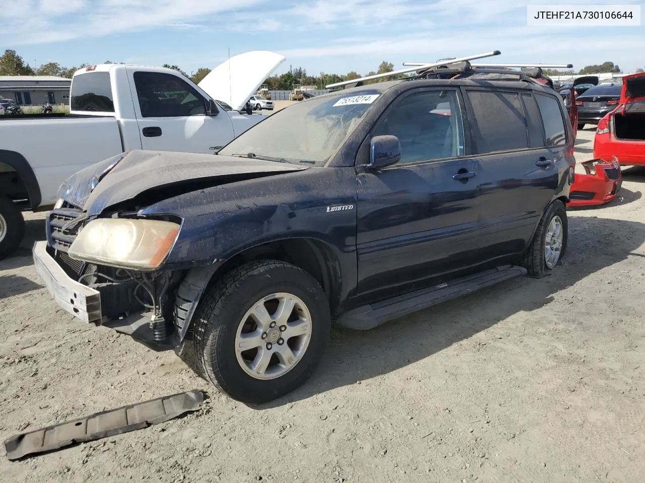 2003 Toyota Highlander Limited VIN: JTEHF21A730106644 Lot: 75513214