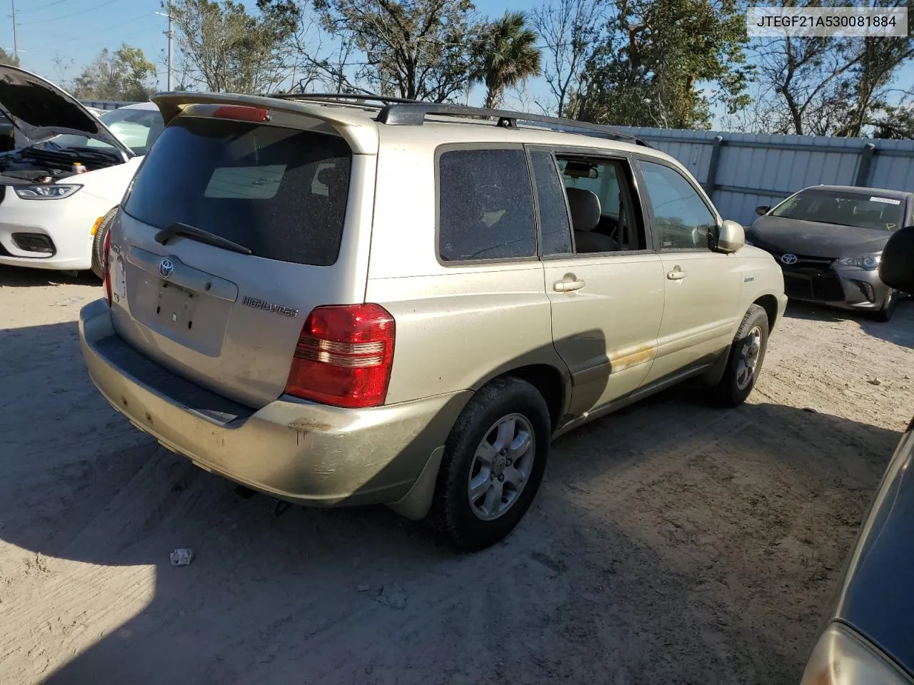 2003 Toyota Highlander Limited VIN: JTEGF21A530081884 Lot: 76008434