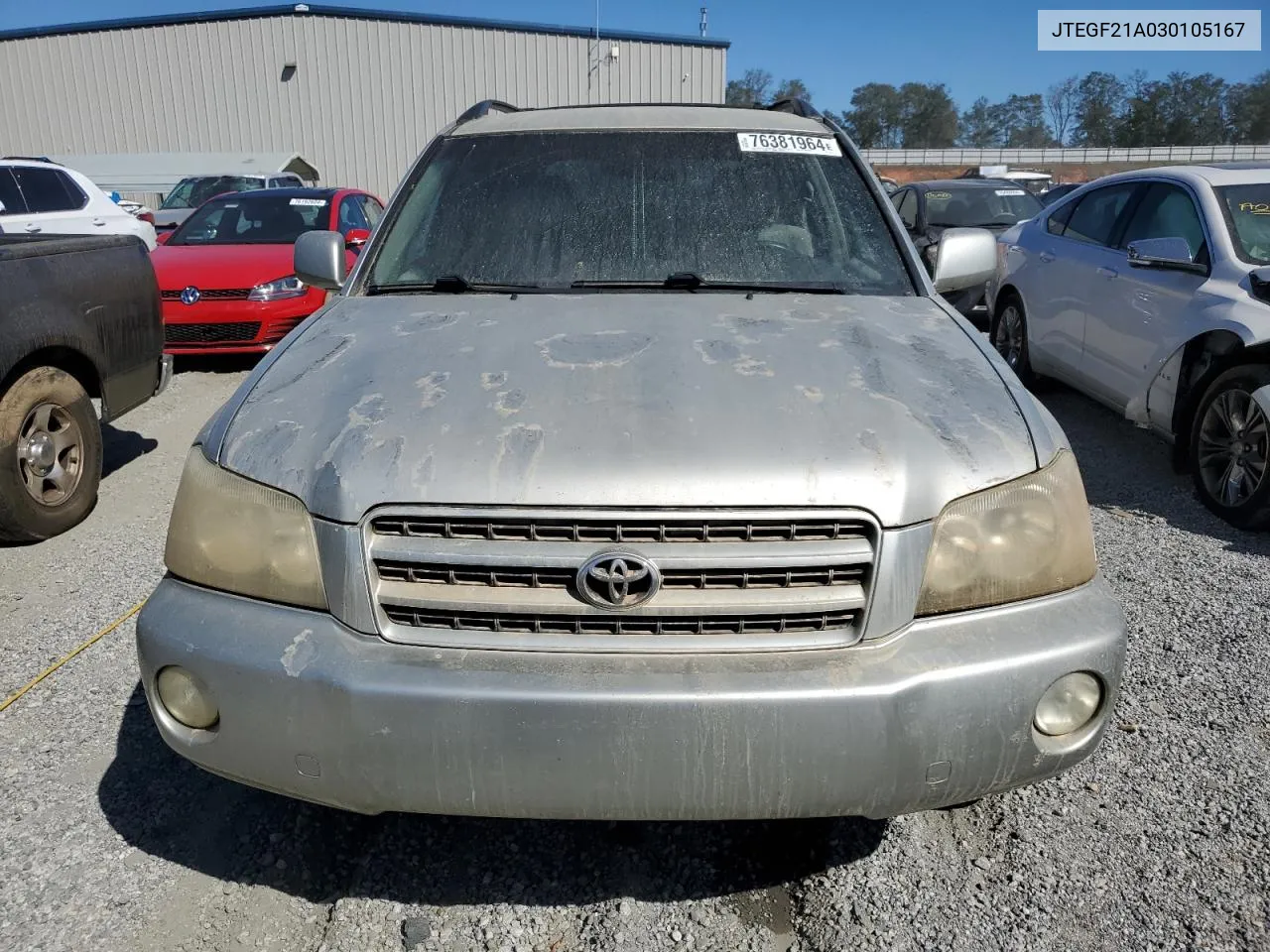 2003 Toyota Highlander Limited VIN: JTEGF21A030105167 Lot: 76381964