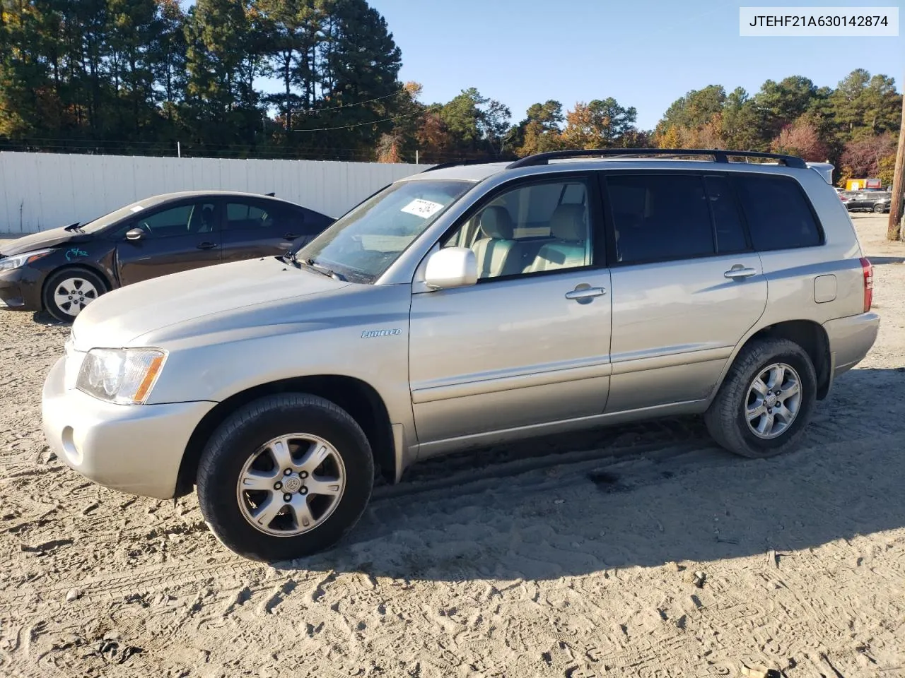 2003 Toyota Highlander Limited VIN: JTEHF21A630142874 Lot: 77074364