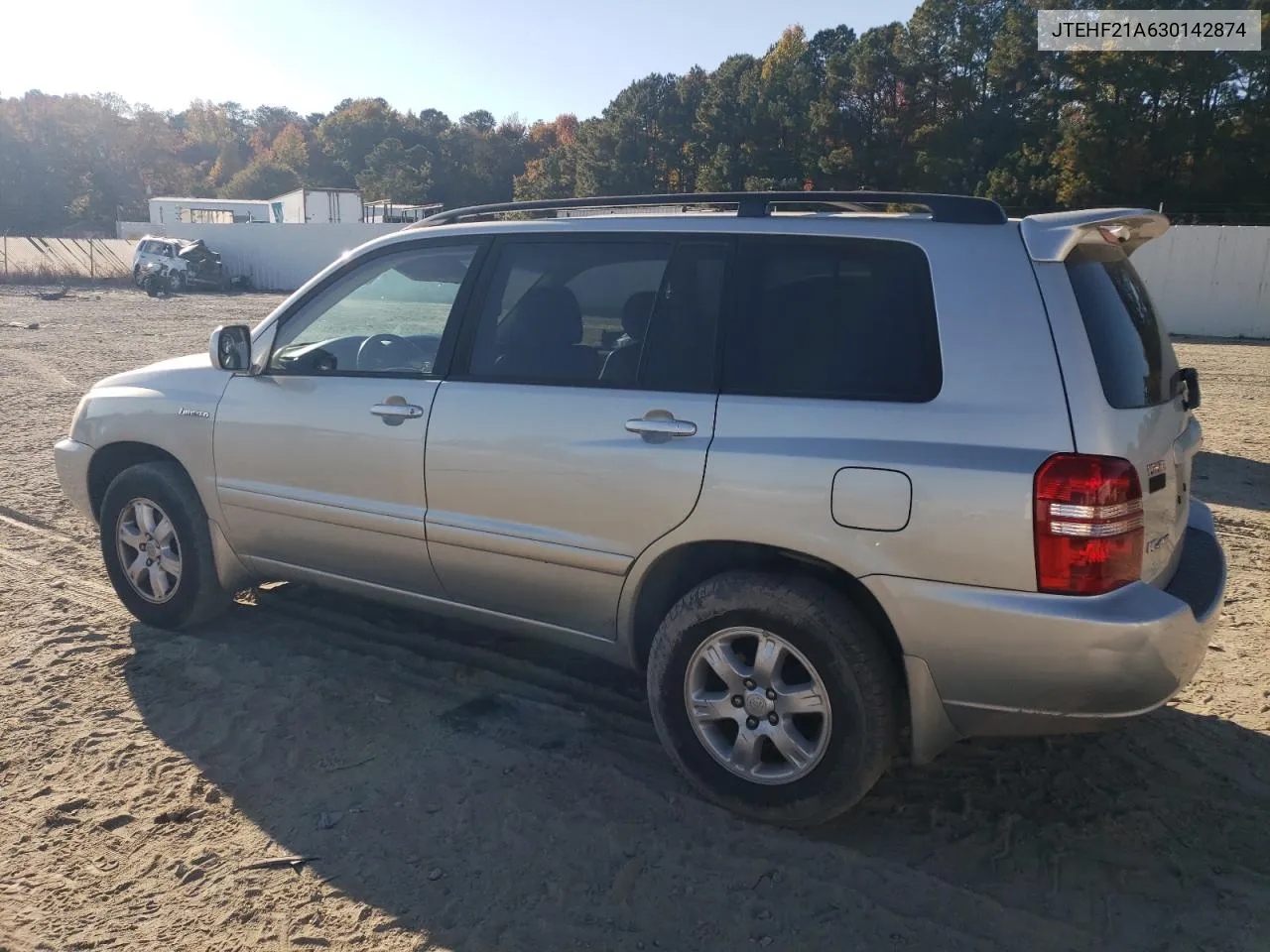 2003 Toyota Highlander Limited VIN: JTEHF21A630142874 Lot: 77074364