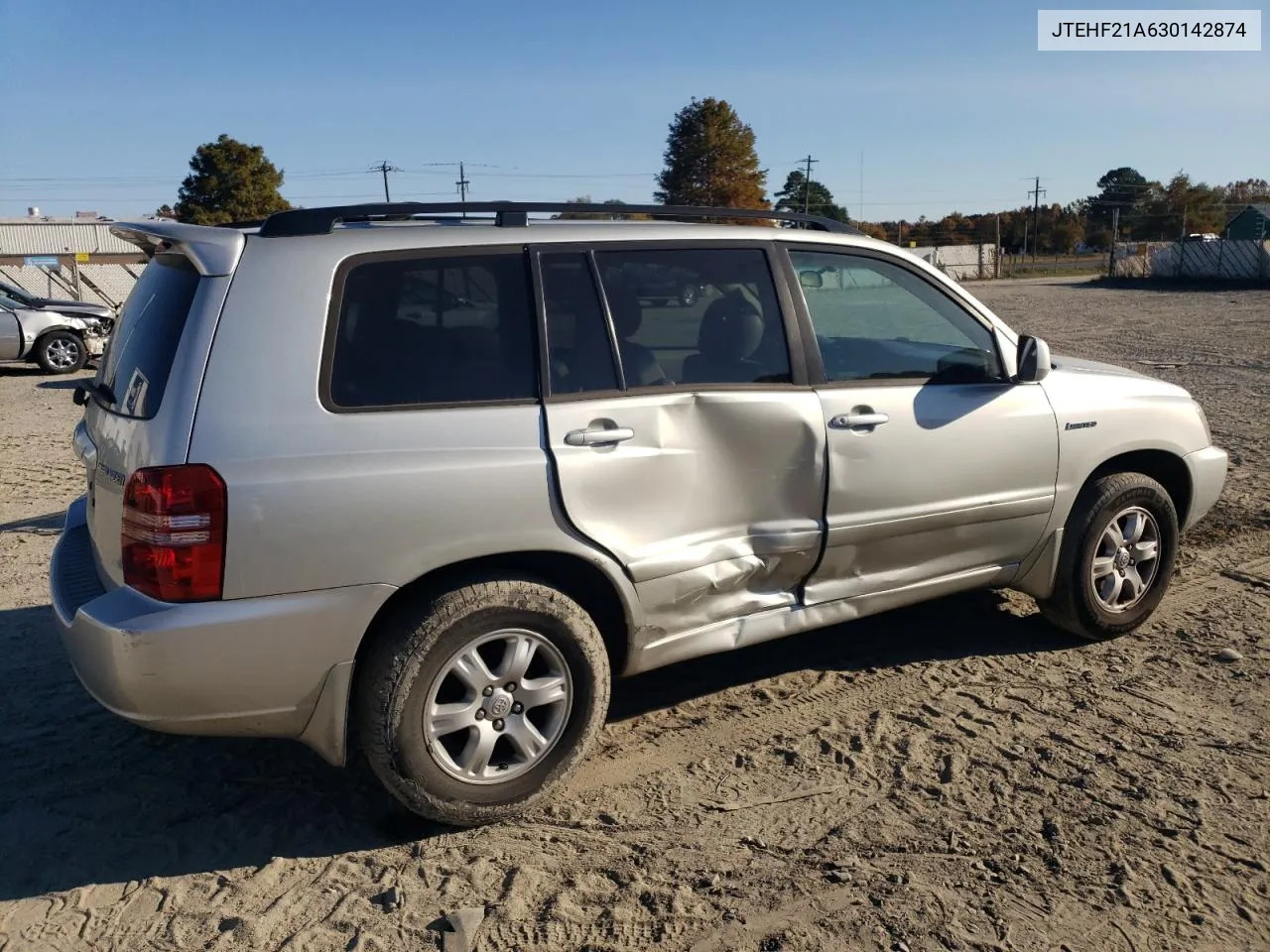 2003 Toyota Highlander Limited VIN: JTEHF21A630142874 Lot: 77074364