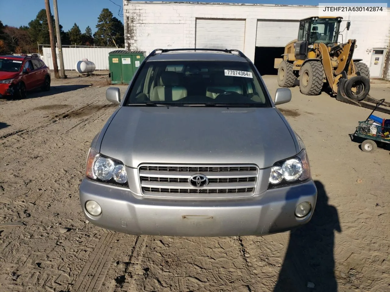 2003 Toyota Highlander Limited VIN: JTEHF21A630142874 Lot: 77074364