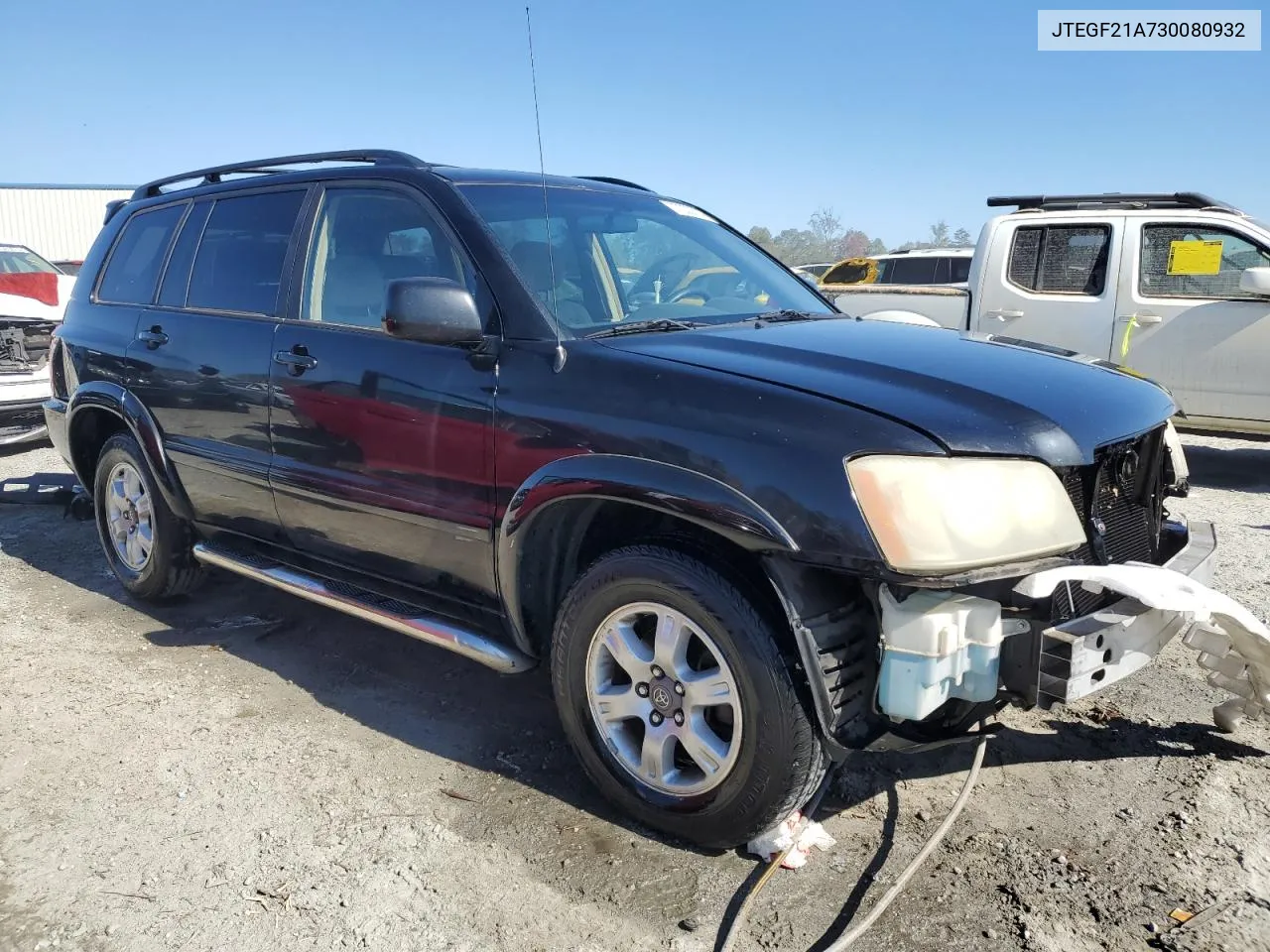 2003 Toyota Highlander Limited VIN: JTEGF21A730080932 Lot: 77330374